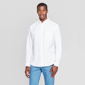 Men’s Long Sleeve Button-Down Slim Fit White